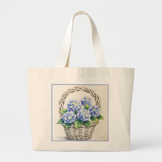 Grand Tote Bag Panier de Fleurs Épanouies (Devant)
