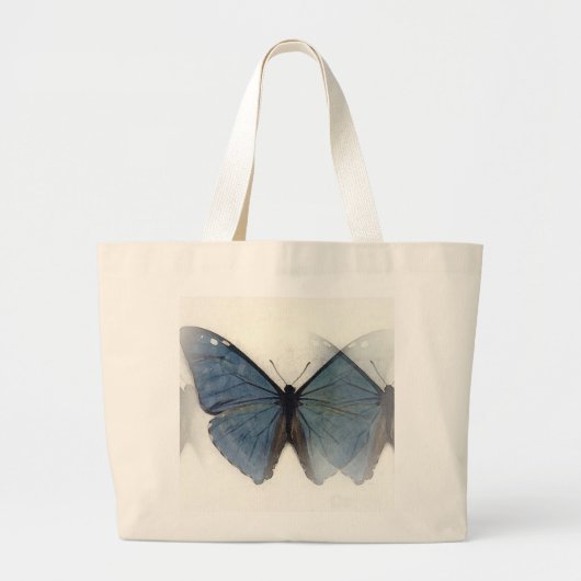 Grand Tote Bag Papillon bleu (Devant)