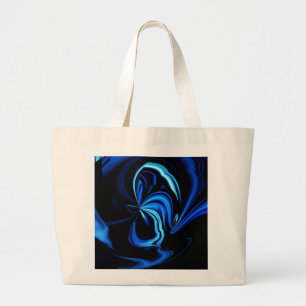Grand Tote Bag Papillon bleu Abstrait