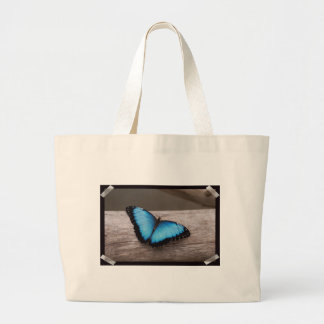 Grand Tote Bag Papillon bleu de Morpho