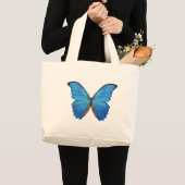 Grand Tote Bag Papillon bleu de Morpho (Devant (produit))