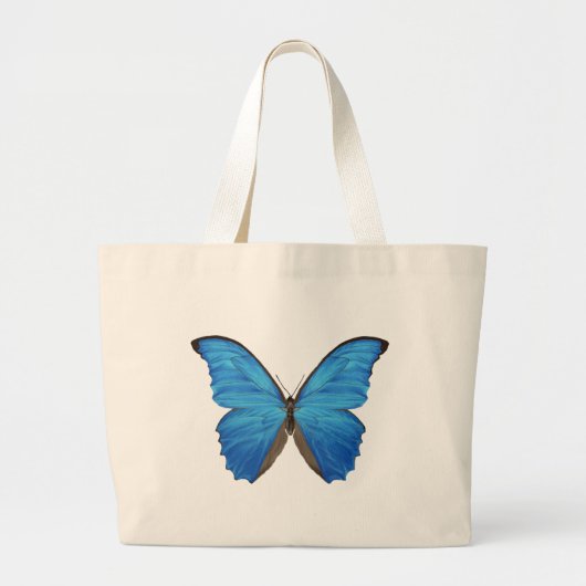 Grand Tote Bag Papillon bleu de Morpho (Devant)