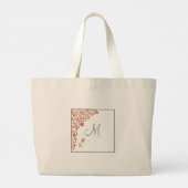 Grand Tote Bag Papillon en terre cuite Sage Script Monogramme (Dos)