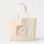 Grand Tote Bag Papillon en terre cuite Sage Script Monogramme (Devant)