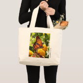 Grand Tote Bag Papillon Fourre-tout, personnalisé avec le nom (Devant (produit))