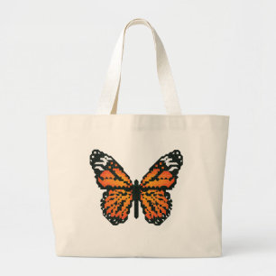Grand Tote Bag Papillon monarque en polygone