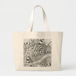 Grand Tote Bag par le bord en lambeaux