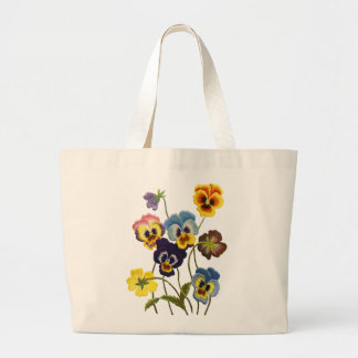 Grand Tote Bag Parade brodée de Pansies