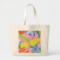 Paradis Abstrait' Fleur Tropicale Vibrante 