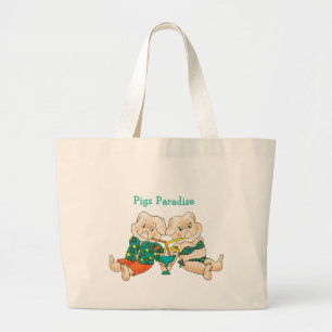 Grand Tote Bag Paradis de porcs