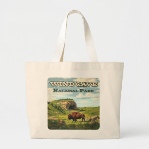 Grand Tote Bag Parc national de Wind Cave Bison Dakota du Sud