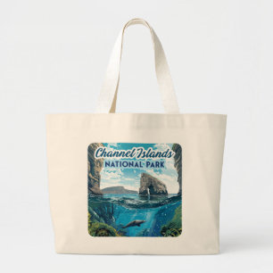 Grand Tote Bag Parc national des îles Channel Californie Océan