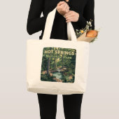 Grand Tote Bag Parc national des sources chaudes Arkansas Retro (Devant (produit))