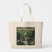 Grand Tote Bag Parc national des sources chaudes Arkansas Retro (Dos)
