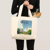 Grand Tote Bag Parc national Gateway Arch Missouri St Louis Retro (Devant (produit))