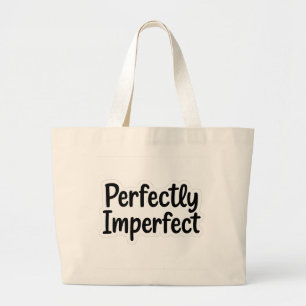 Grand Tote Bag Parfaitement Imparfait - Design Gras Lettré À La M