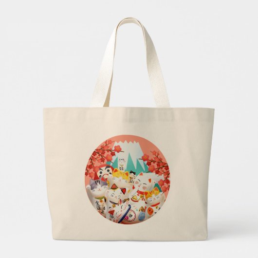 Grand Tote Bag Parti Manekineko Hanami (Dos)