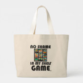 Grand Tote Bag Pas de honte Shelf Jeu amusant jeu Motto (Dos)