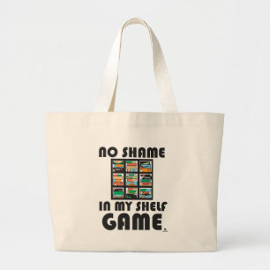 Grand Tote Bag Pas de honte Shelf Jeu amusant jeu Motto