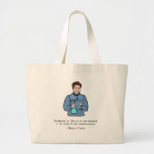 Grand Tote Bag Pas de peur. Marie Curie (Devant)