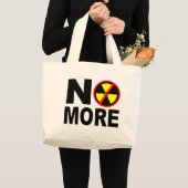 Grand Tote Bag Pas plus de slogan antinucléaire (Devant (produit))