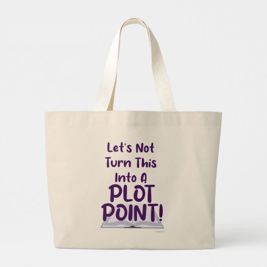 Grand Tote Bag Pas Un Écrivain De Point De Fente Snarky Slogan (Dos)