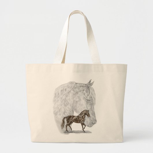 Grand Tote Bag Paso Fino Cheval Art (Devant)