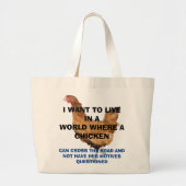 GRAND TOTE BAG PASSAGE DE POULET (Devant)