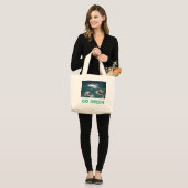 GRAND TOTE BAG PASSEZ AU VERT (Devant (modèle))