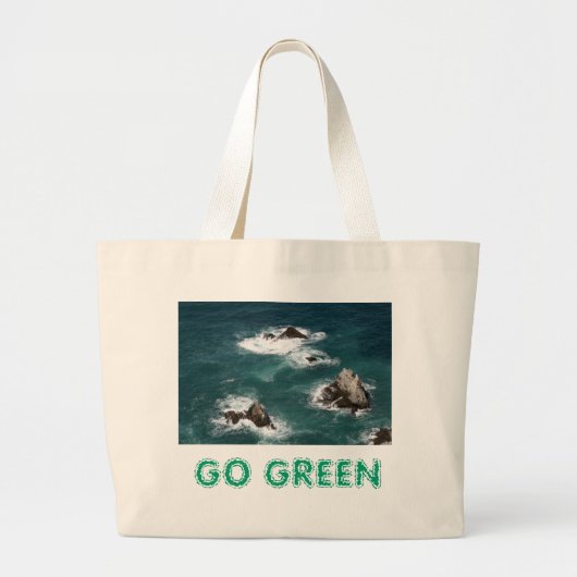 GRAND TOTE BAG PASSEZ AU VERT (Devant)
