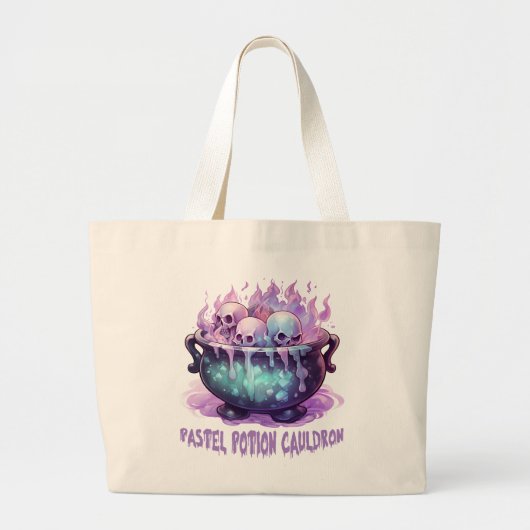Grand Tote Bag Pastel Potion Cauldron (Devant)