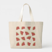 Grand Tote Bag pastèque juteuse aux fruits d'été (Dos)