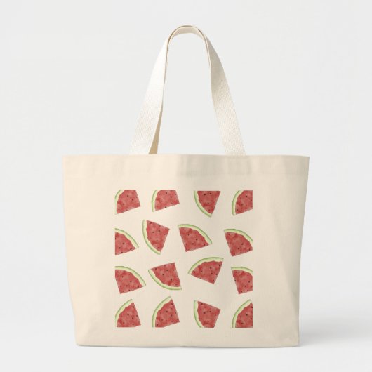 Grand Tote Bag pastèque juteuse aux fruits d'été (Devant)