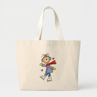 Grand Tote Bag Patinage de glace d'hiver