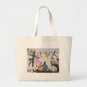 Grand Tote Bag Patinage sur la glace mince