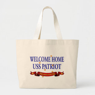 Grand Tote Bag Patriote à la maison bienvenu d'USS