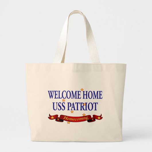 Grand Tote Bag Patriote à la maison bienvenu d'USS (Devant)
