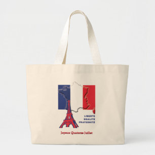Grand Tote Bag Patriotic French Flag BASTILLE DAY