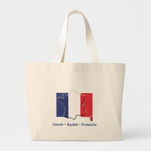 Grand Tote Bag Patriotic FRENCH FLAG Liberté Egalité Fraternité (Devant)