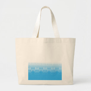 Grand Tote Bag Patrouilles Bleues Et Blancs Avec Arrière - plan D