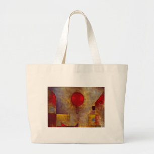 Grand Tote Bag Paul Klee Red Balloon Abstrait Art Coloré 