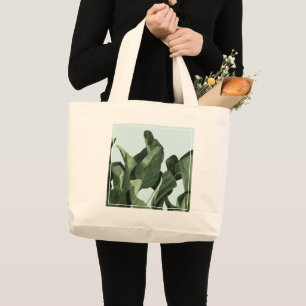 Grand Tote Bag Paumes de Celadon