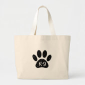 Grand Tote Bag Paw Chien en Perdu Grunge K-9 (Devant)