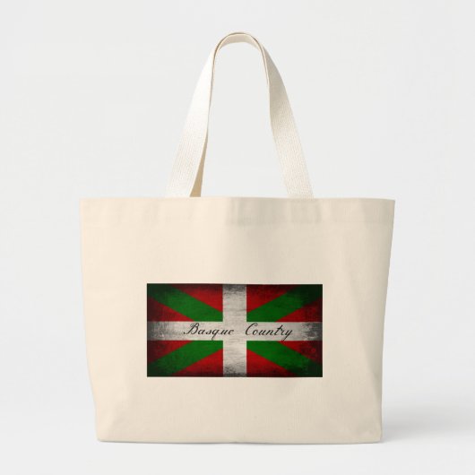 Grand Tote Bag Pays basque Drapeau déprimé (Devant)