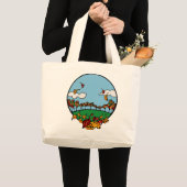 Grand Tote Bag Paysage d'automne (Devant (produit))