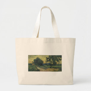 Grand Tote Bag Paysage de Van Gogh au crépuscule