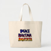 Grand Tote Bag Peace Hakuna Matata Gradient Art (Devant)