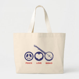 Grand Tote Bag Peace Love Banjo