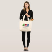 Grand Tote Bag Peace Love Thérapie physique Custom PT Office (Devant (modèle))