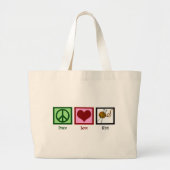 Grand Tote Bag Peace Love & Tricot (Devant)